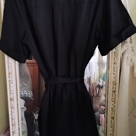 Zara Black Notched Collar Jumpsuit - Picture 3 of 4